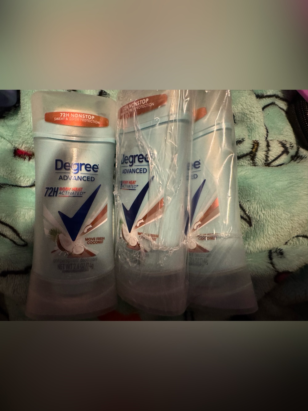 Degree Advanced Antiperspirant Deodorant Move Fresh Coconut 3 Count 72-Hour Swea